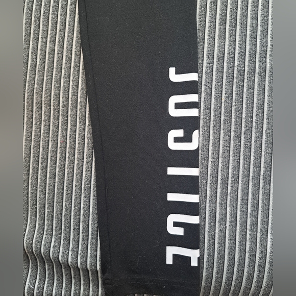 Justice girl legging 14-16 black with white logo - Picture 8 of 8